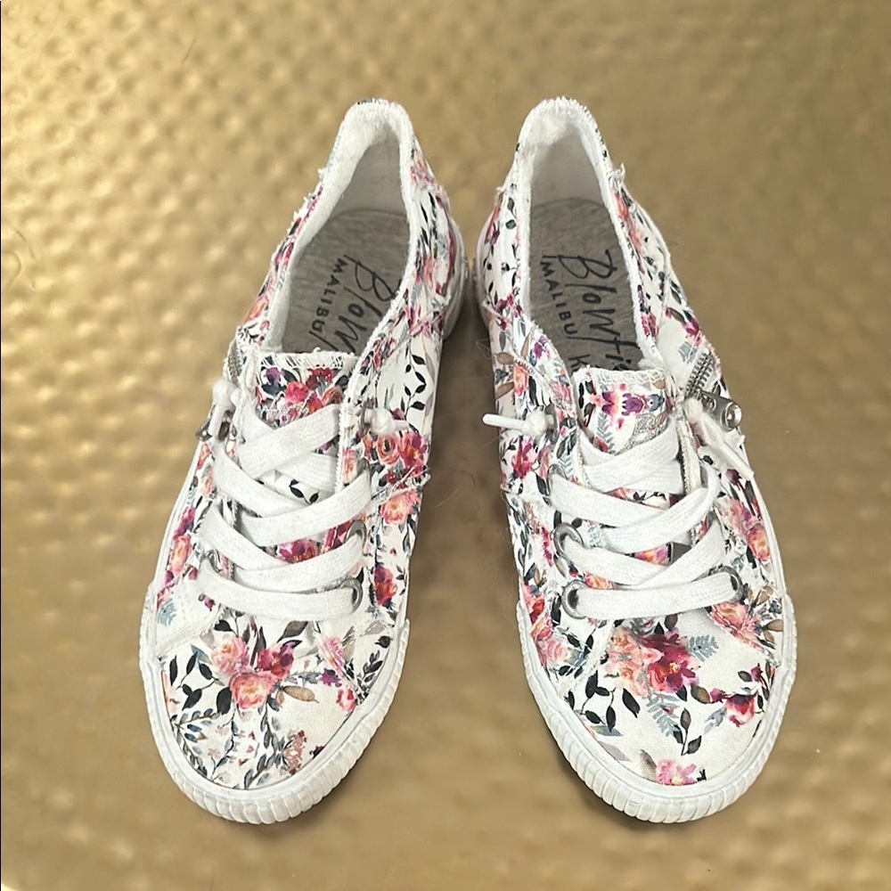 Blowfish kid’s Floral Sneakers - White and Pink